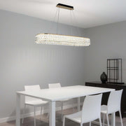 Candelabro de cristal dorado – Dos niveles circulares o un nivel ovalado