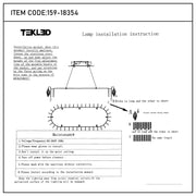 Candelabro de cristal dorado - Diseño circular u ovalado, LED SMD regulable con 3CCT, suspensión ajustable