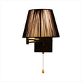 Main image of Metal Swing Arm  Frustum Wall Light with E27 Fitting Black