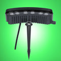 Proyector LED rectangular curvo gris con estaca para tierra