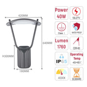 Lámpara de pared moderna gris para exterior con grado de protección IP65