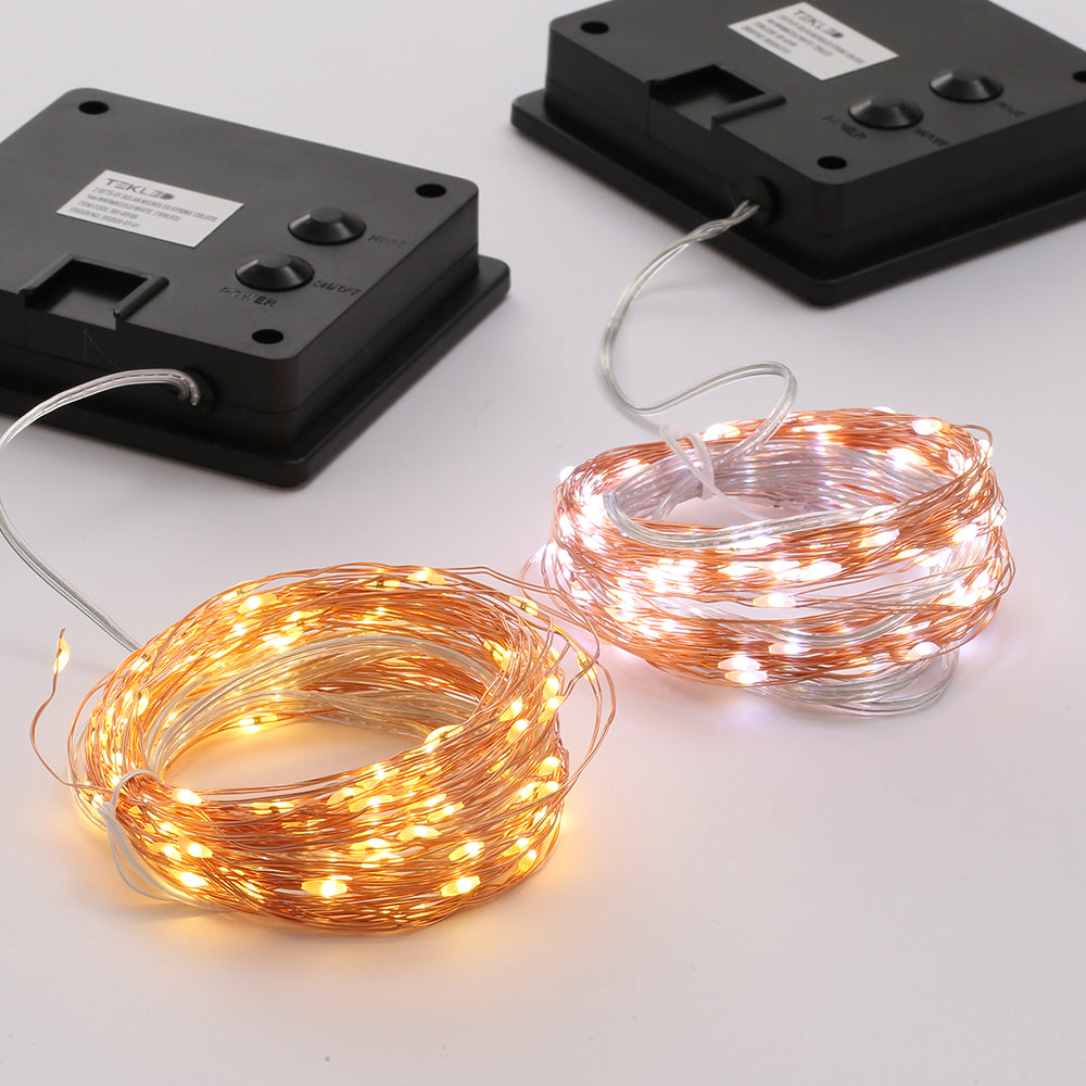 Imagen principal de luces de hadas LED solares de 26 m, ideales para exteriores en decoraciones rústicas o modernas.