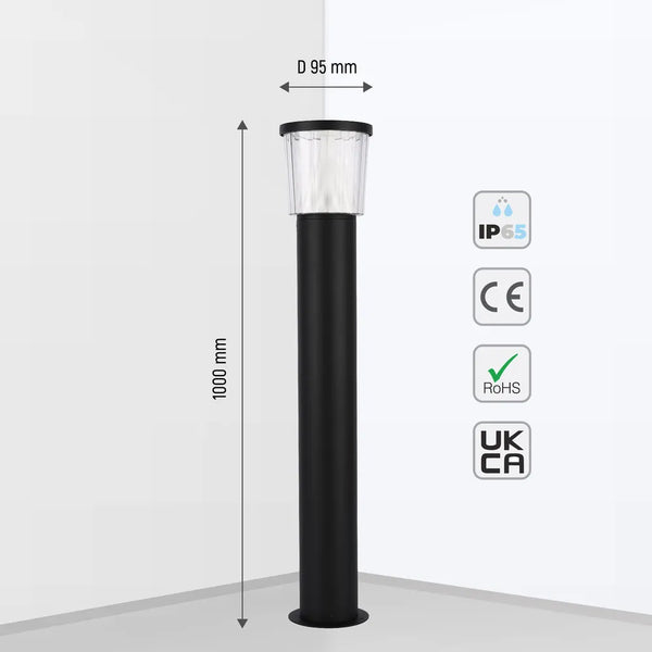 Tamaño y especificaciones técnicas de la Luz Bolardo LED HaloGlow 12W Blanco Cálido-257-03066