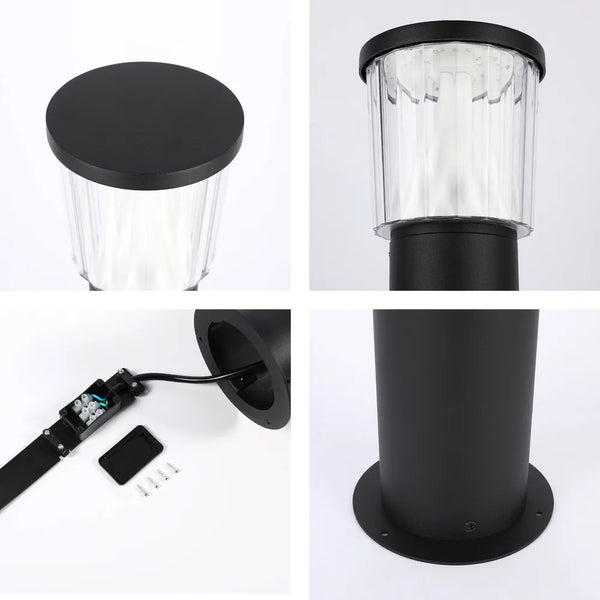 Plano cercano de la Luz Bolardo LED HaloGlow 12W Blanco Cálido-257-03066