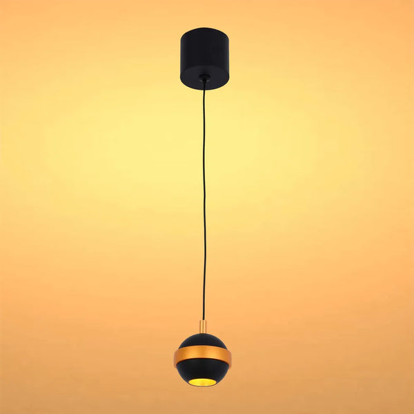 Luz colgante TEKLED Helios LED con acento dorado 3W Blanco cálido--150-19068