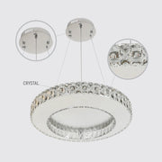 Detalles del Candelabro LED Helix Crystal con Acabado Cromado Ondulado 80W-159-18346