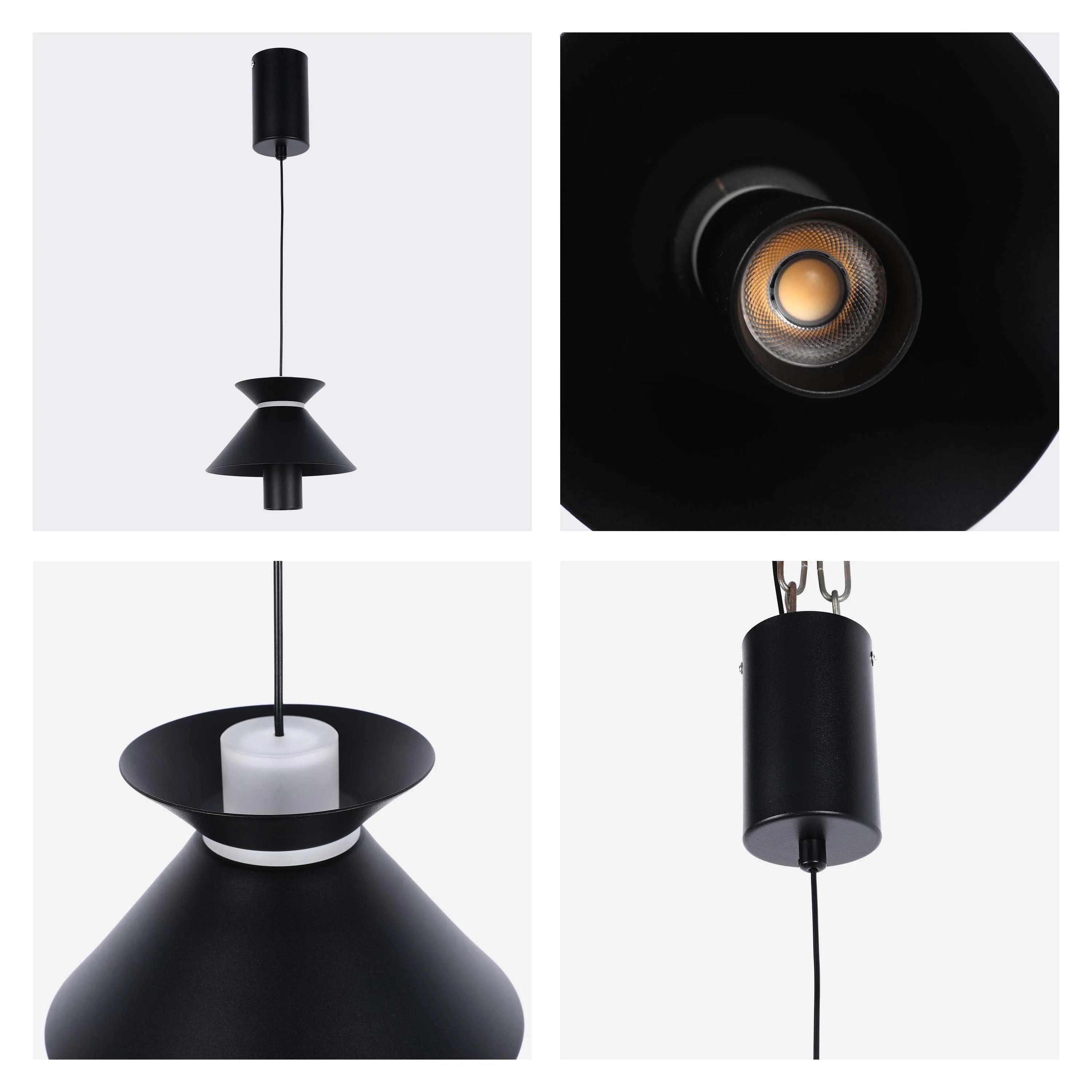 Lámpara colgante tipo reloj de arena - 7W LED, 4000K luz blanco frío, IP20