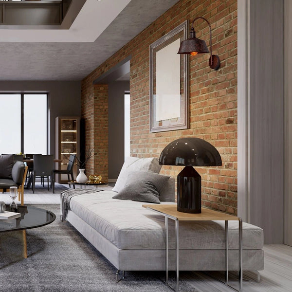 More interior usage of Rusty Brown Metal Step Downward Industrial Retro Wall Light with E27 Fitting | TEKLED 151-19588