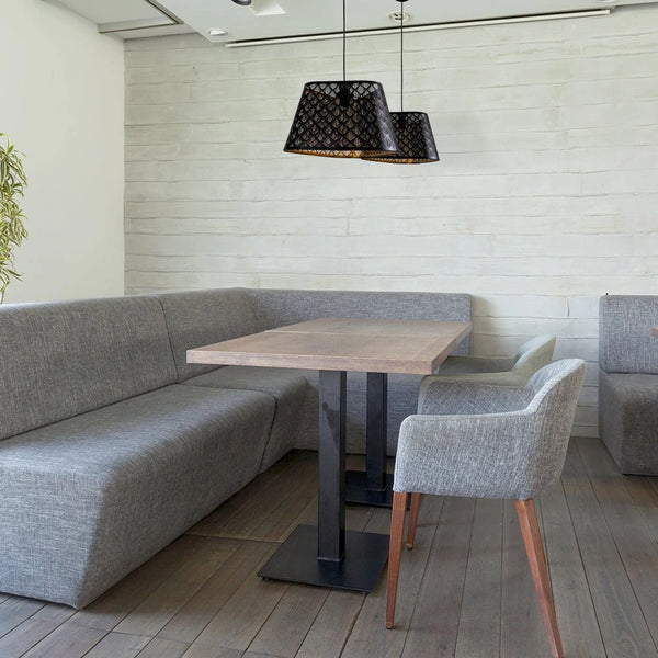 More interior usage of Black Gold Metal Frustum Pendant Light with E27 Fitting | TEKLED 150-18338