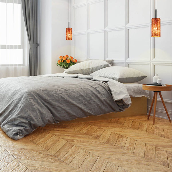 More interior usage of Nebula Copper Cylinder Glass Pendant Ceiling Light with E27 Fitting | TEKLED 158-19760