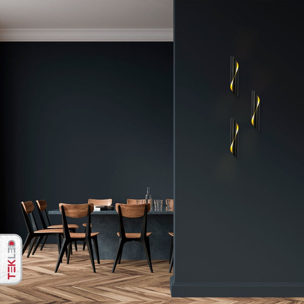 Indoor usage of Black Gold Metal Cylinder Wall Light with 2xG9 Fitting | TEKLED 151-19742