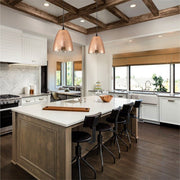 More interior usage of Jupiter Chrome Cone Glass Pendant Ceiling Light with E27 Fitting | TEKLED 158-19774 kitchen island top dining room