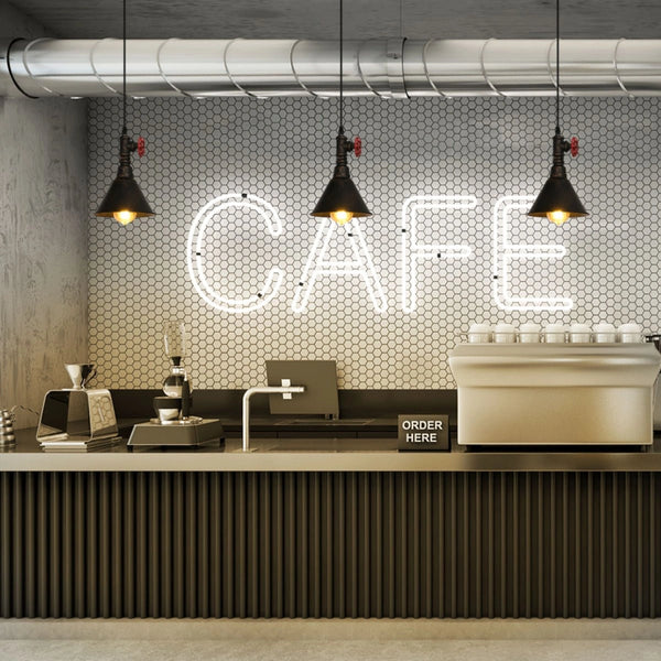 Indoor usage of Black Gules Metal Funnel Valve Pendant Ceiling Light Small with E27 | TEKLED 150-17940