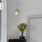 Indoor usage of Matte Nickel Metal Silver Globe Nest Hinged Wall Light with E14 Fitting | TEKLED 151-19697