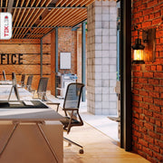 Interior application of Iron and Wood Glass Cylinder Wall Light E27 | TEKLED 159-17850
