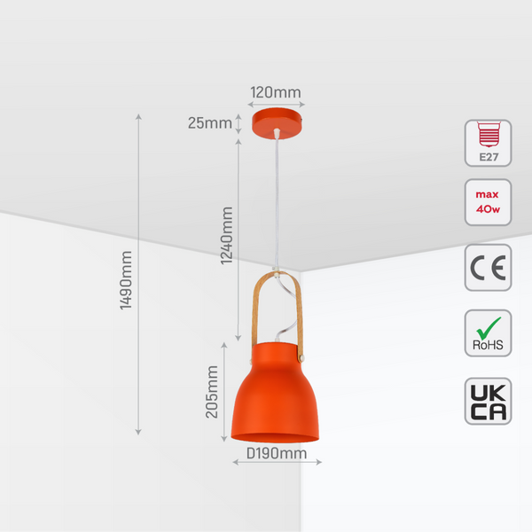 Lámpara colgante de cono nórdico, ideal para cocinas modernas con decoración minimalista y elegante.