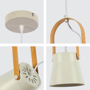 Primer plano de la lámpara colgante Narvik de diseño nórdico, ideal para iluminar comedores modernos con su atractivo minimalista.