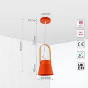 Lámpara colgante cónica nórdica ideal para cocinas modernas, combinando diseño elegante y funcionalidad en la iluminación.