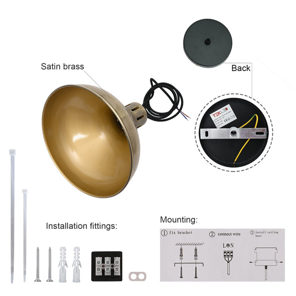 Luz colgante de domo de cebolla artesanal, perfecta para comedores con estilo rústico y toques vintage.