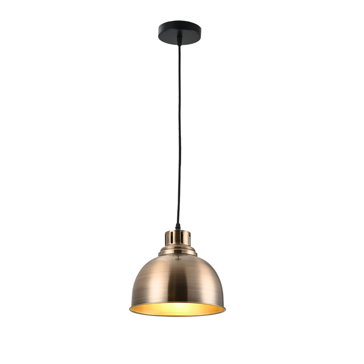 Lámpara colgante de cúpula clásica, perfecta para cocinas con decoración vintage y elegante, aportando un toque atemporal.