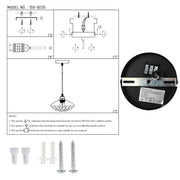 Imagen principal de una lámpara colgante de estilo industrial en forma de jaula, ideal para cocinas y comedores modernos.
