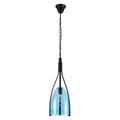 Lámpara colgante de vidrio estilo campana, perfecta para cocinas con decoración moderna y elegante.