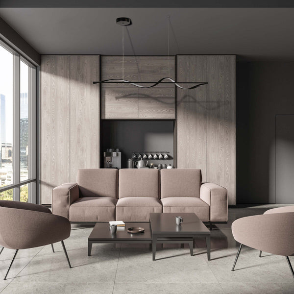 Luz colgante LED de diseño moderno, ideal para comedores contemporáneos, añadiendo un toque elegante y minimalista.