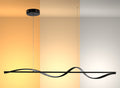 Luz colgante LED moderna con diseño infinito, perfecta para comedores contemporáneos y decoraciones elegantes.