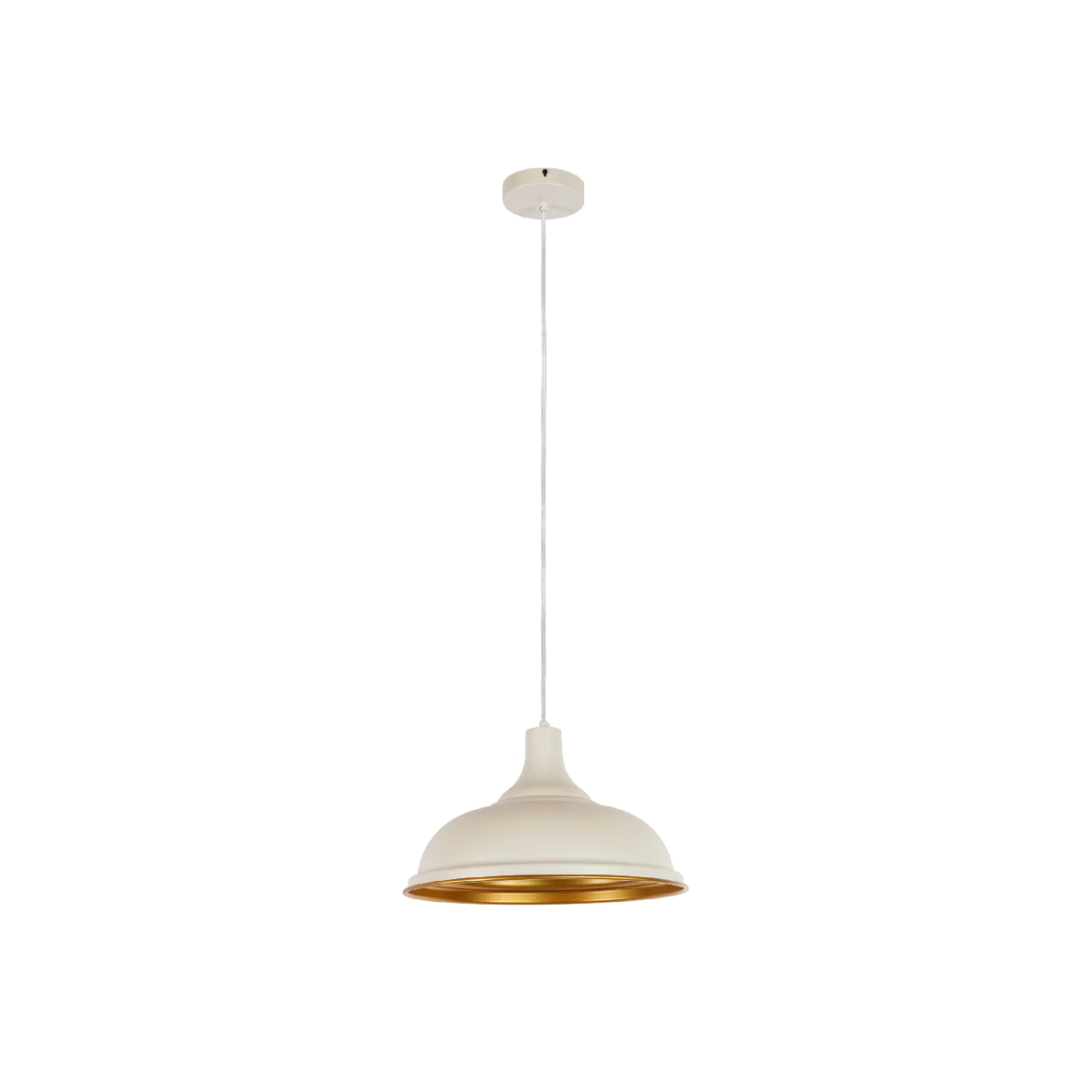 Luz colgante moderna de 38 cm con pantalla metálica en tonos variados, perfecta para comedores con decoración contemporánea.