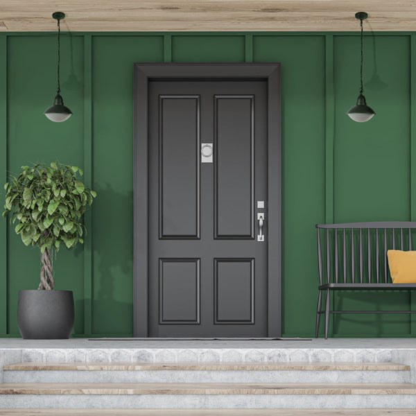 Lámpara de exterior colgante gris oscuro, ideal para terrazas modernas, realzando el estilo contemporáneo de espacios al aire libre.