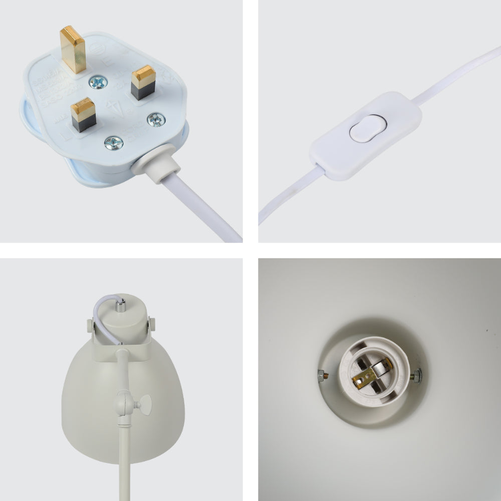 Lámpara de escritorio con brazo ajustable, ideal para oficinas modernas y espacios de trabajo minimalistas.