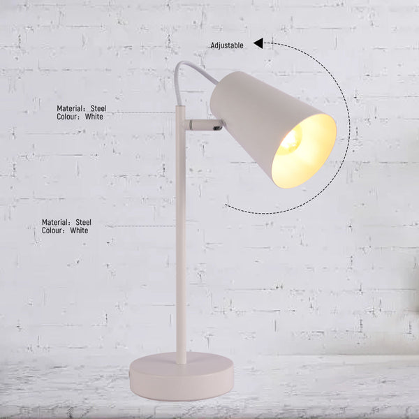 Lámpara de escritorio de cono cortado, ideal para oficinas modernas; diseño elegante en colores vibrantes que añade estilo contemporáneo.