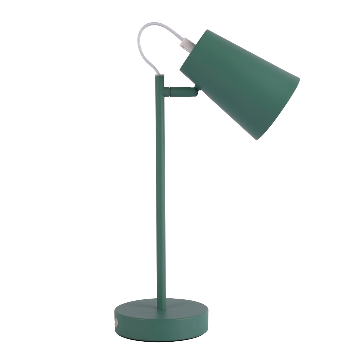 Lámpara de escritorio de corte cónico en colores vibrantes, ideal para oficinas modernas con un toque elegante y contemporáneo.
