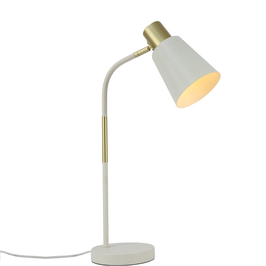 Lámpara de escritorio de curva elegante, ideal para oficinas modernas y mesas de trabajo con un diseño minimalista y contemporáneo.
