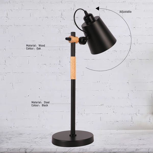 Lámpara de escritorio escandinava con diseño minimalista, ideal para oficinas modernas y decoraciones contemporáneas.