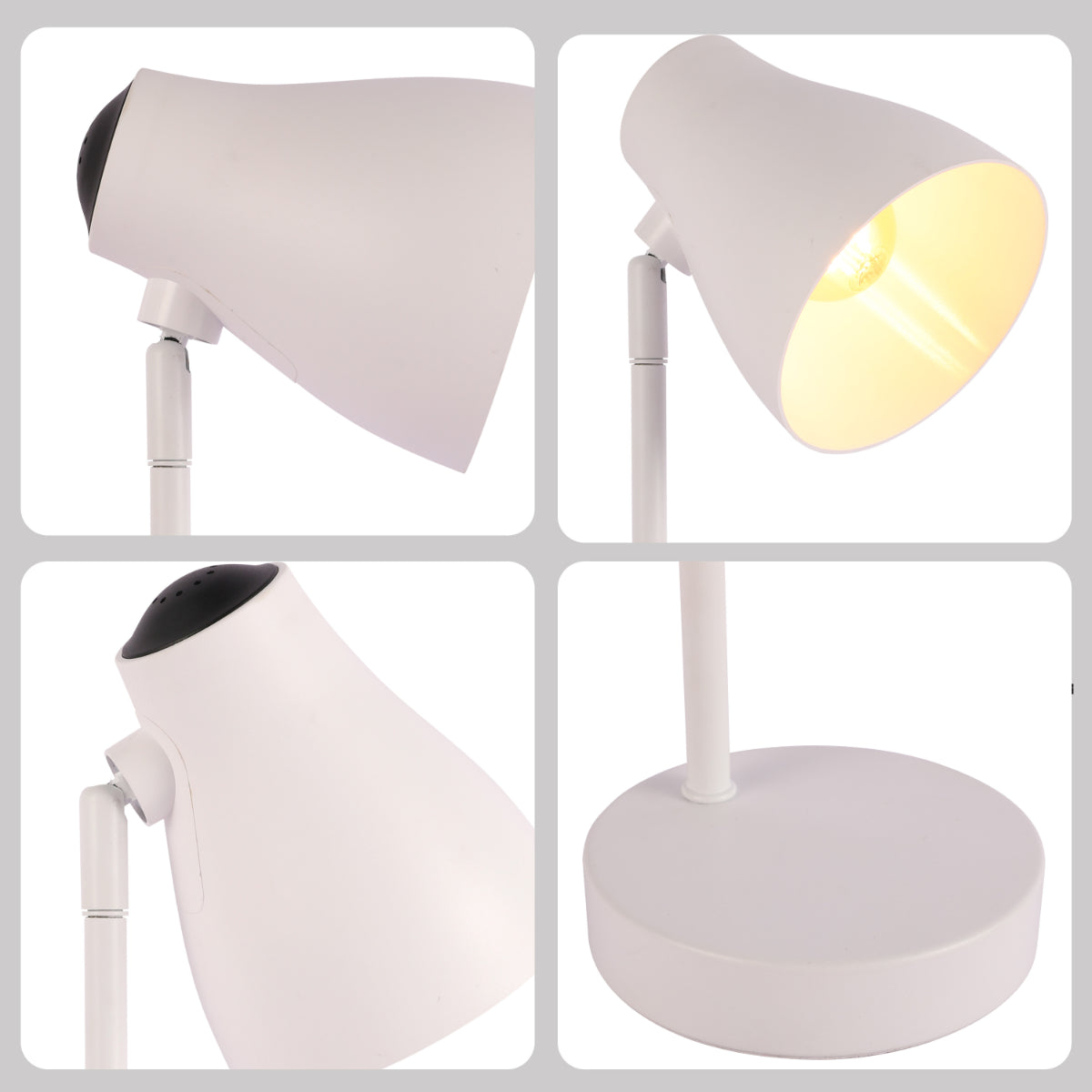 Lámpara de escritorio rotatable elegante, ideal para oficinas modernas, combina funcionalidad y estilo contemporáneo.