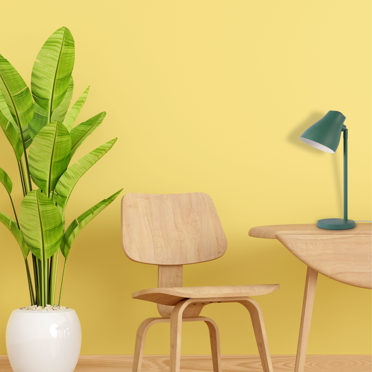 Lámpara de escritorio rotativa ideal para oficinas modernas, combina funcionalidad y estilo contemporáneo en colores variados.