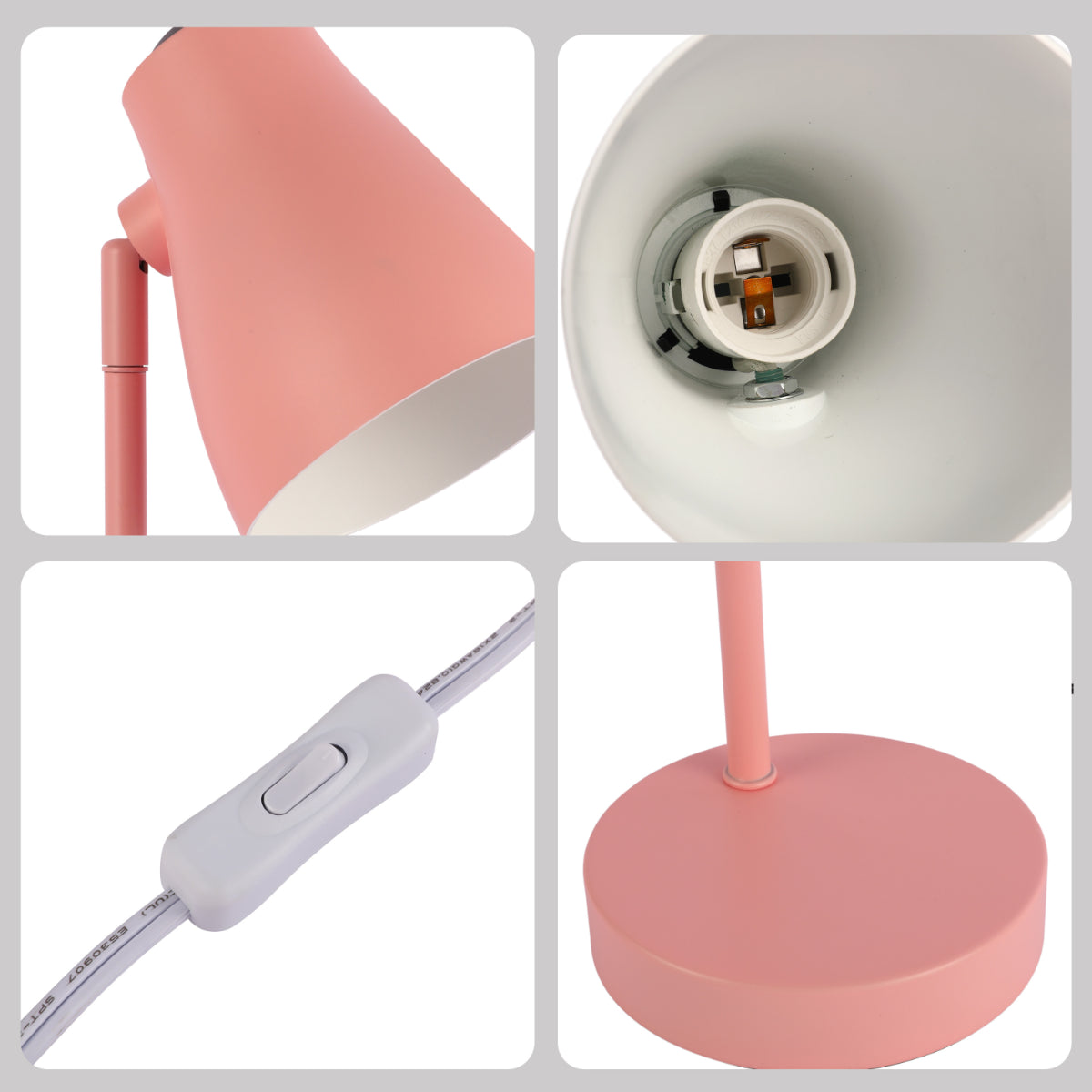 Lámpara de escritorio rotativa elegante, ideal para oficinas modernas y decoraciones minimalistas, presenta un diseño funcional y atractivo.