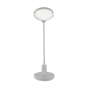 Lámpara de escritorio LED con cuello de ganso, perfecta para oficinas modernas y espacios de trabajo minimalistas.