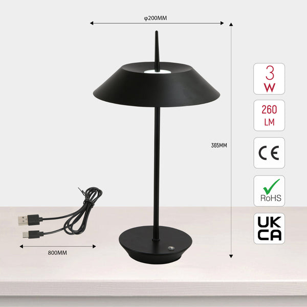 Lámpara de mesa táctil con diseño moderno, ideal para dormitorios y salas de estar con decoración contemporánea.
