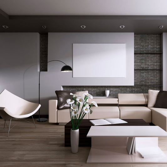 Lámpara de pie de arco curvado con sombra domo rotativa, ideal para salones modernos y con estilo contemporáneo.