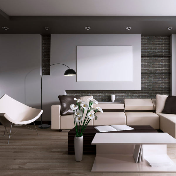 Lámpara de pie de arco curvado con sombra domo rotativa, ideal para salones modernos y con estilo contemporáneo.