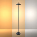Lámpara de pie LED portátil, diseño elegante de 131cm, ideal para salones modernos, con atenuación y temperaturas de color ajustables.