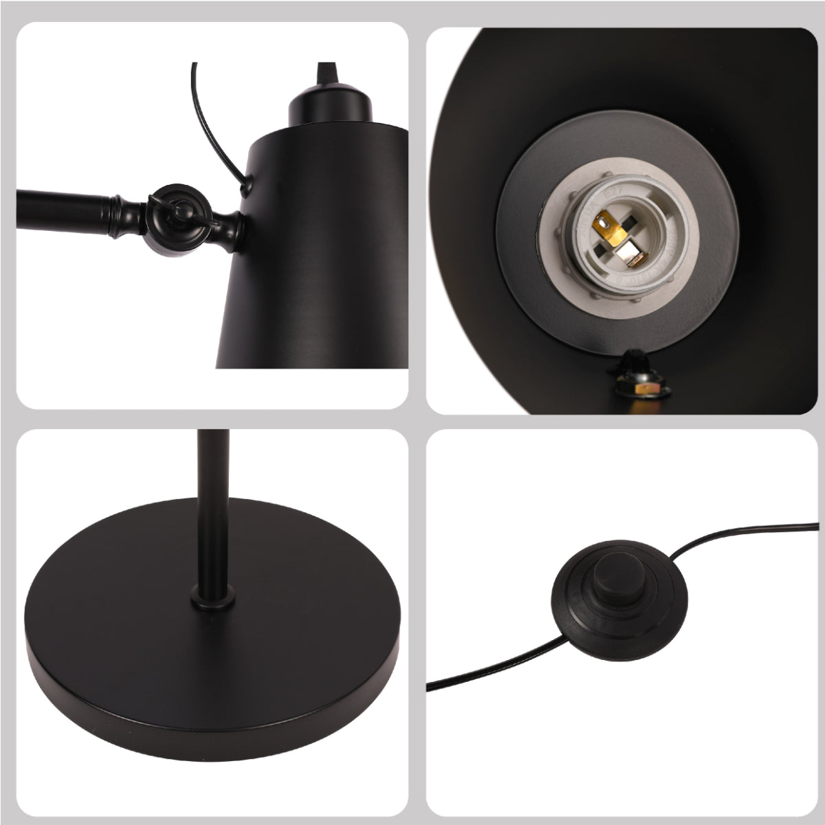Lámpara de pie nórdica elegante con detalle de madera de roble, ideal para salones con decoración moderna y minimalista.