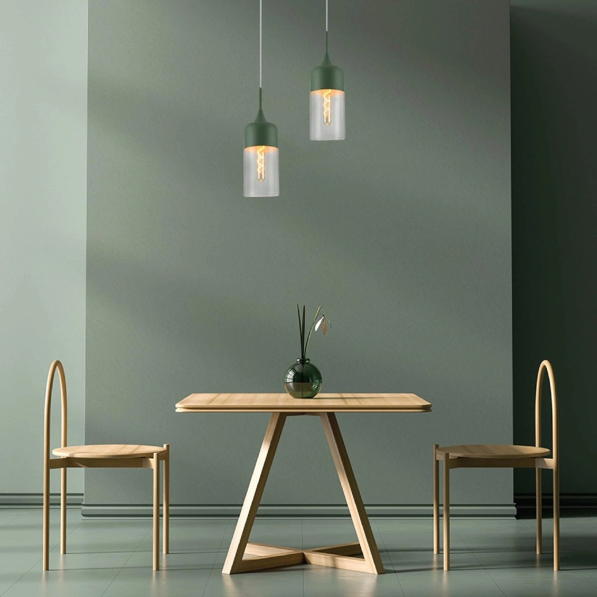 More interior usage of Macaron Salmon Pink Cylinder Glass Pendant Ceiling Light with E27 Fitting | TEKLED 158-19732 Waiting room Cafe Cafeteria Kitchen Island Lobby Lounge living room