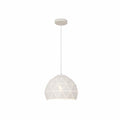 Triangle Laser Cut Metal Dome Pendant Ceiling Light E27 White 150-18274