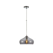 Main image of Smoky Glass India Dome Pendant Ceiling Light with E27 | TEKLED 150-15054