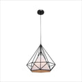Main image of Black Wire Opal Shade Caged Funnel Pendant Ceiling Light with E27 | TEKLED 150-17746