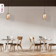 More interior usage of Bee Hive Amber Glass Pendant Light with E27 Fitting | TEKLED 159-17344