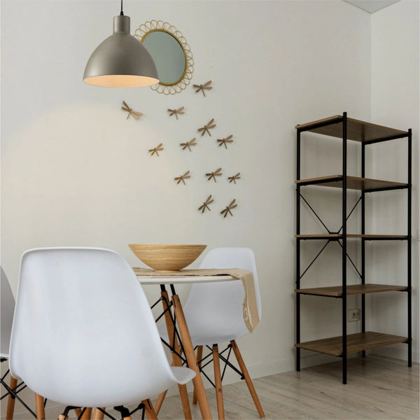 Interior application of Antique Grey Brass Dome Metal Pendant Ceiling Light with E27 Fitting D220 | TEKLED 150-18193